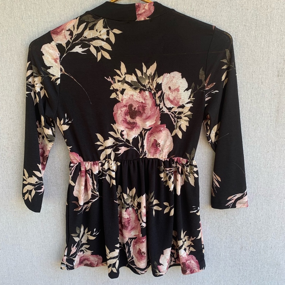 PINK PEONY floral top size Small